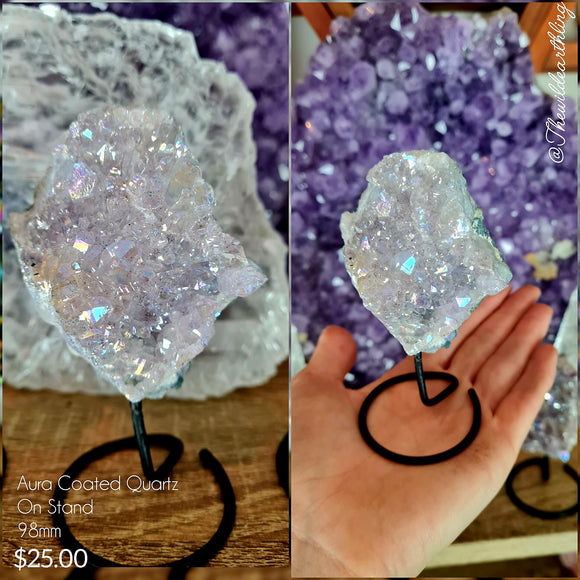 Aura Coated Quartz On Stand