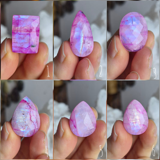 Moonstone - Pink Faceted