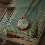 Green Chrysoprase Wrapped in Caramel