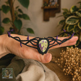 Atlantisite Wrapped in Black with Violet Leaves