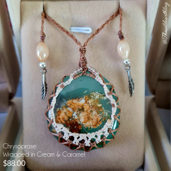 Chrysoprase Wrapped in Caramel & Cream