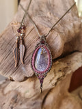 Mini Lotus Garden Quartz Wrapped in Khaki & Maroon
