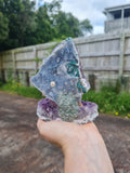 Amethyst Flower with Selenite Slab