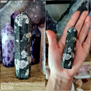 Pink Snowflake Obsidian 91mm