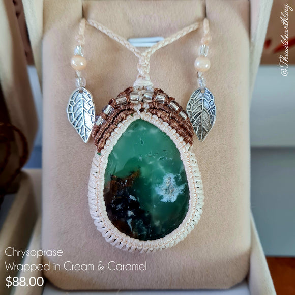 Chrysoprase Wrapped in Caramel & Cream