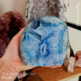 Blue Agate Geode Slab
