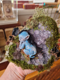 Baby Avatar on Amethyst and Labradorite Necklace