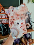 Pink Amethyst Slab on Stand