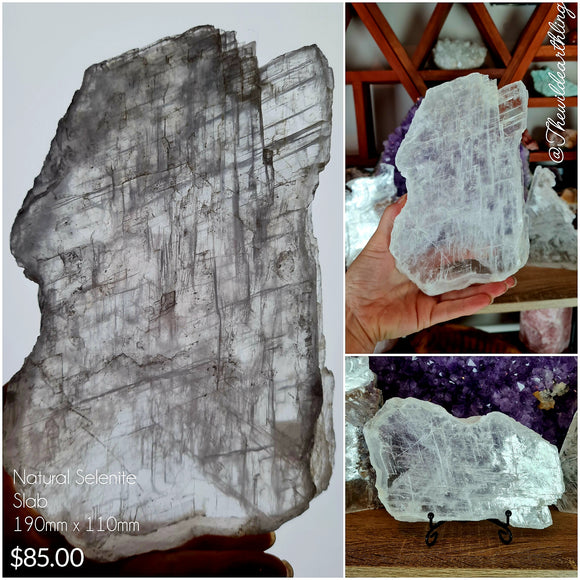 Natural Free Standing Selenite Slab