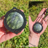 Green Jade Wrapped in Black
