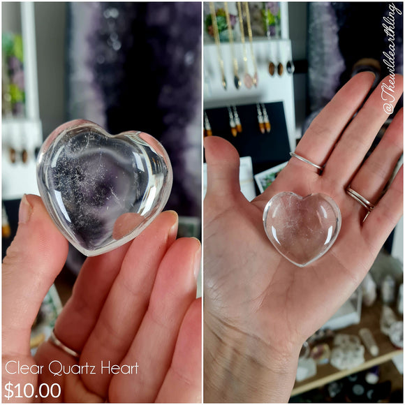 Clear Quartz Heart