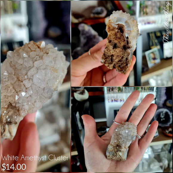 White Amethyst Cluster