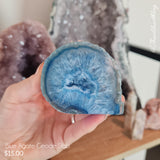 Blue Agate Geode Slab