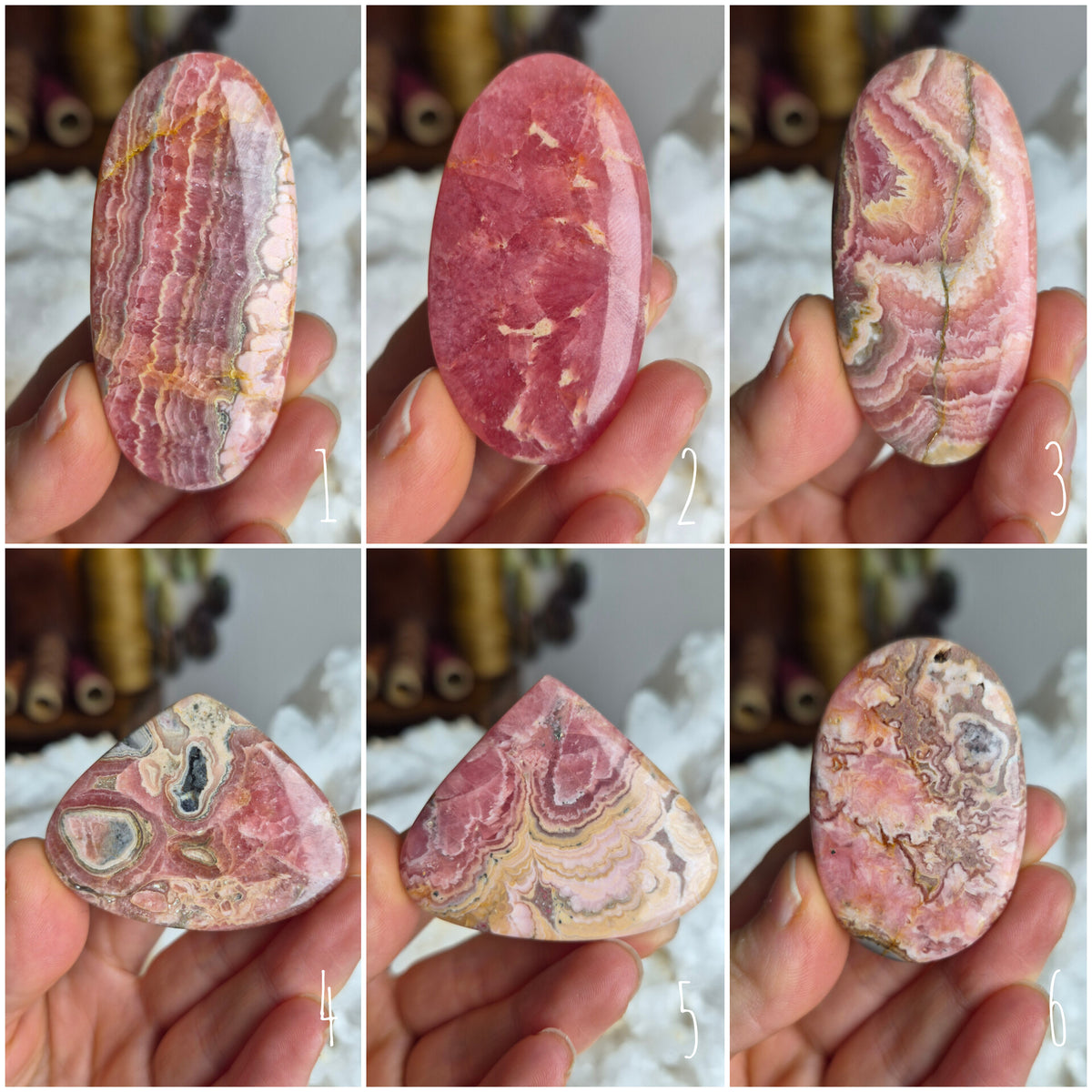 Rhodochrosite Cabochons