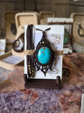Blue Turquoise Wrapped in Dark Mocca