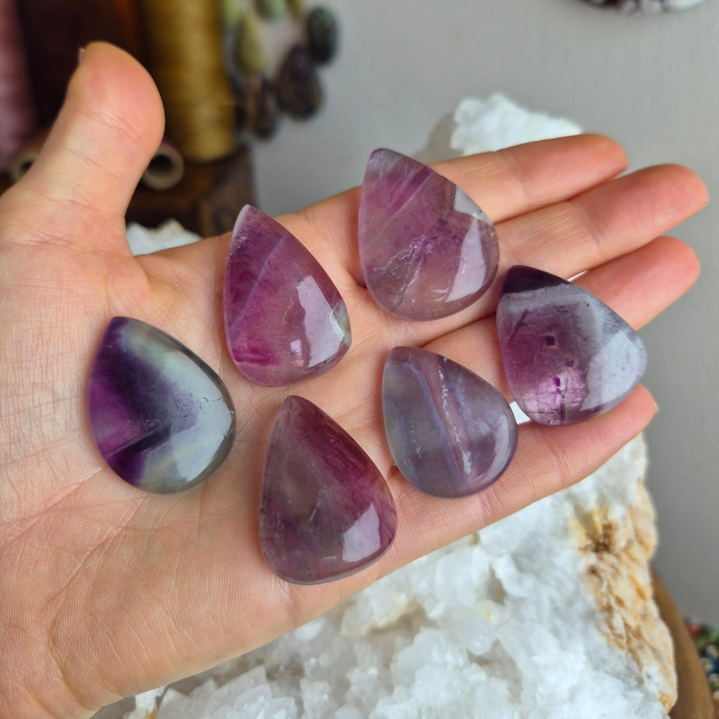Rainbow Fluorite Teardrop