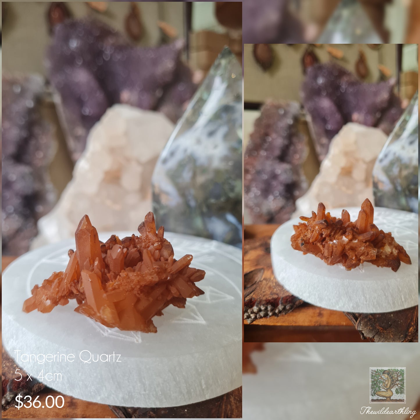 Tangerine Quartz Cluster
