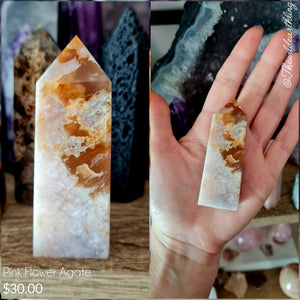 Pink Flower Agate 70mm