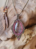 Mini Lotus Garden Quartz Wrapped in Khaki & Maroon