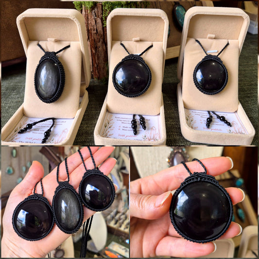 Black Obsidian Wrapped in Black
