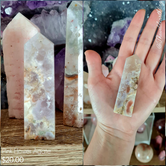 Pink Flower Agate 75mm