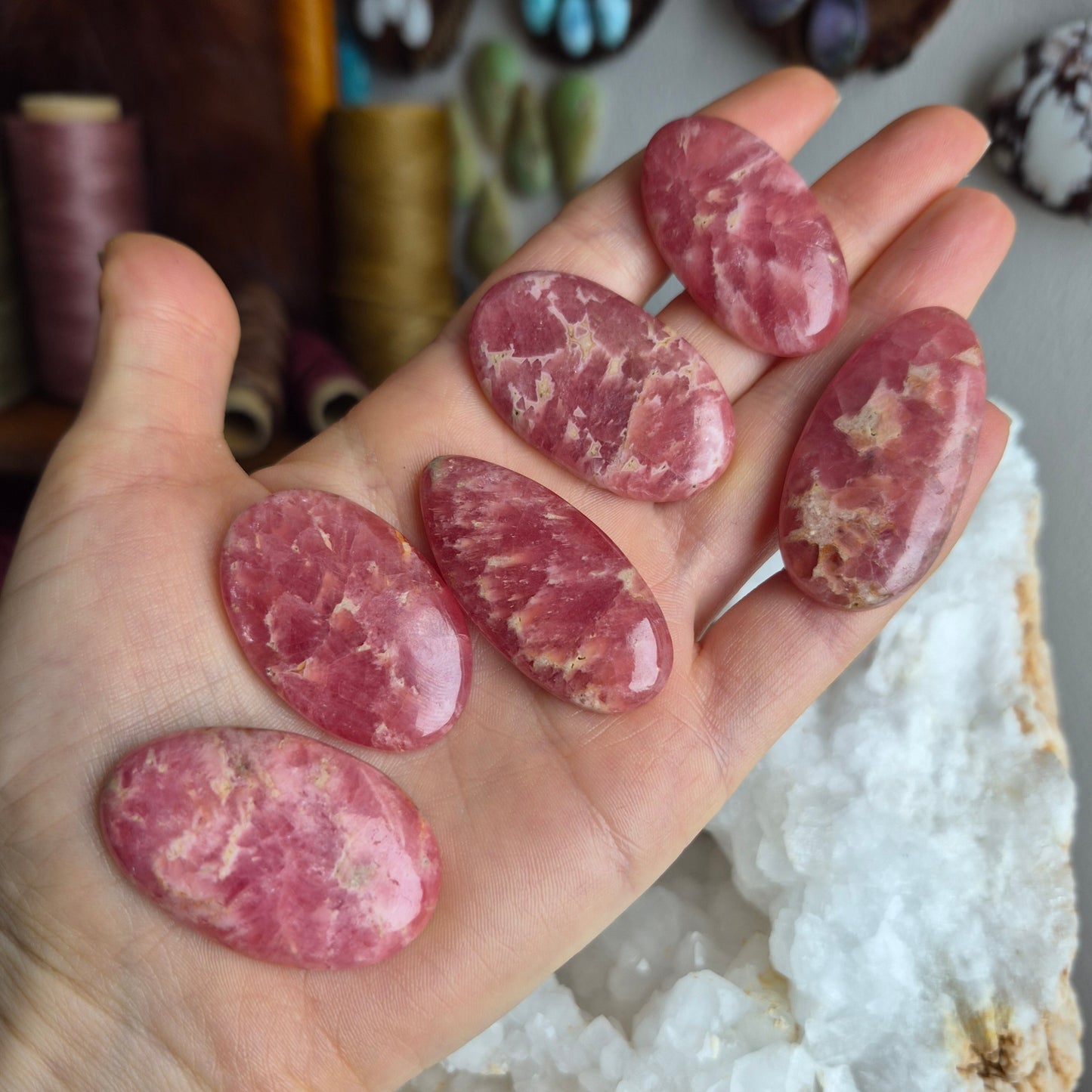 Rhodochrosite Cabochons