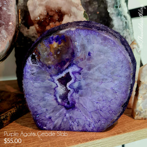 Purple Agate Geode Slab