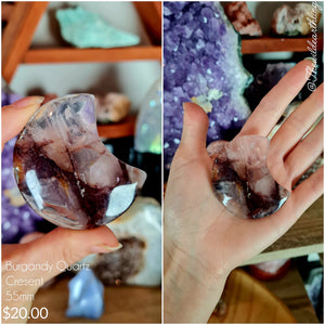 Hematoid Quartz Cresent 55mm