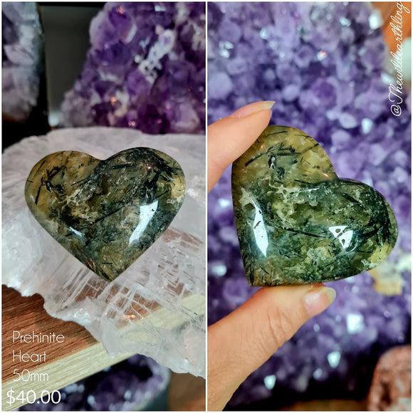 Prehinite Heart 50mm