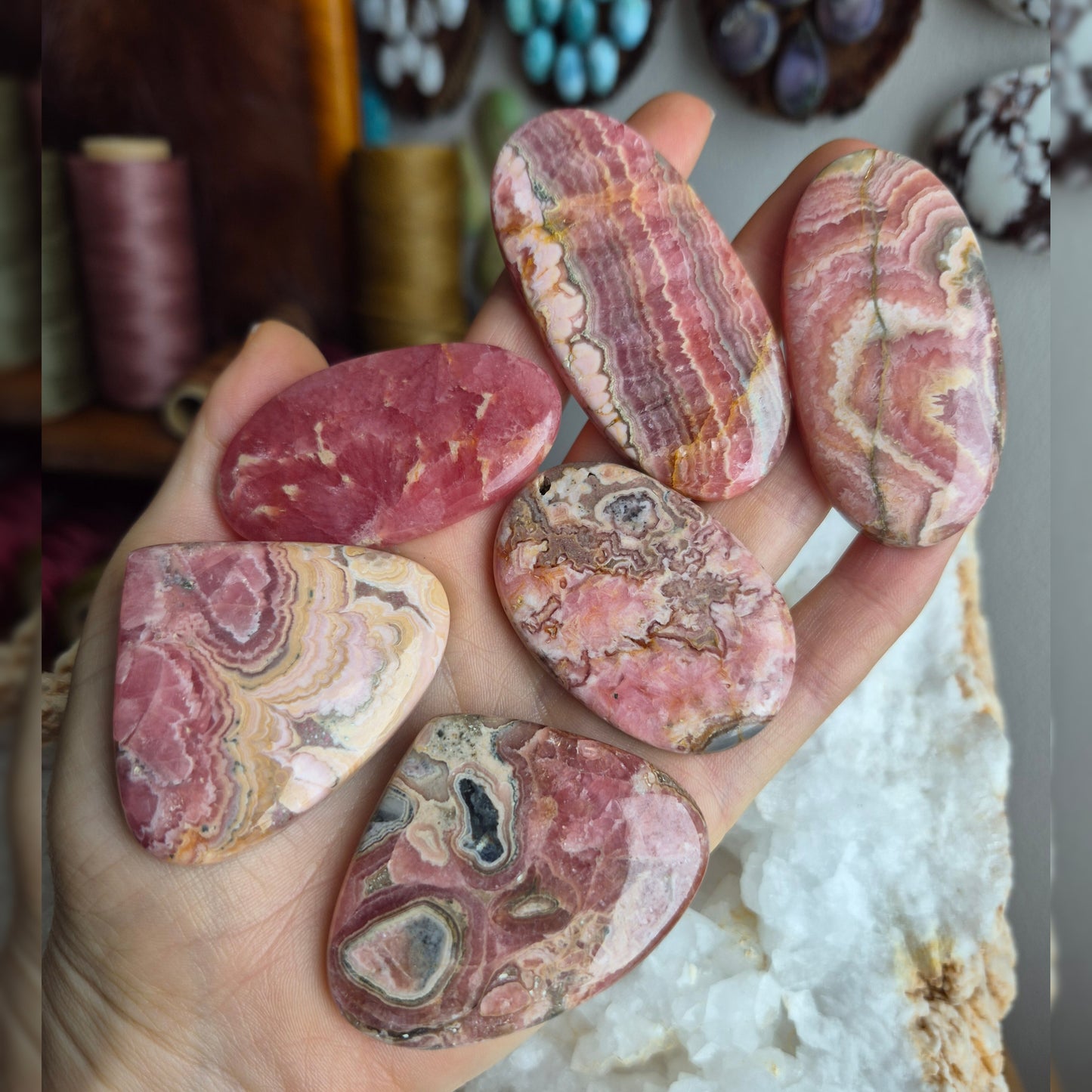 Rhodochrosite Cabochons
