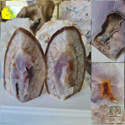 Agate Geode Book Ends 1.65g