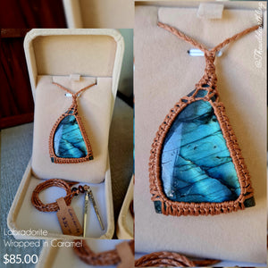Labradorite Wrapped in Caramel