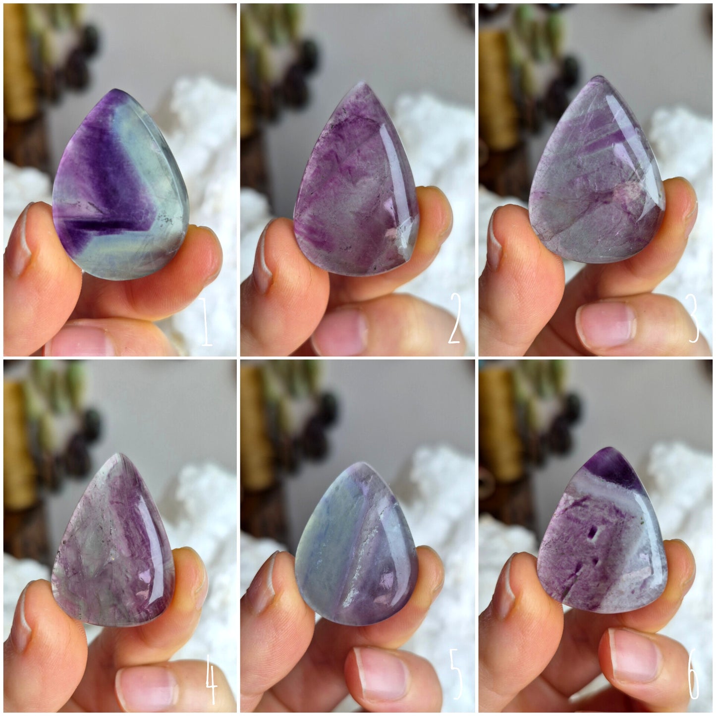 Rainbow Fluorite Teardrop