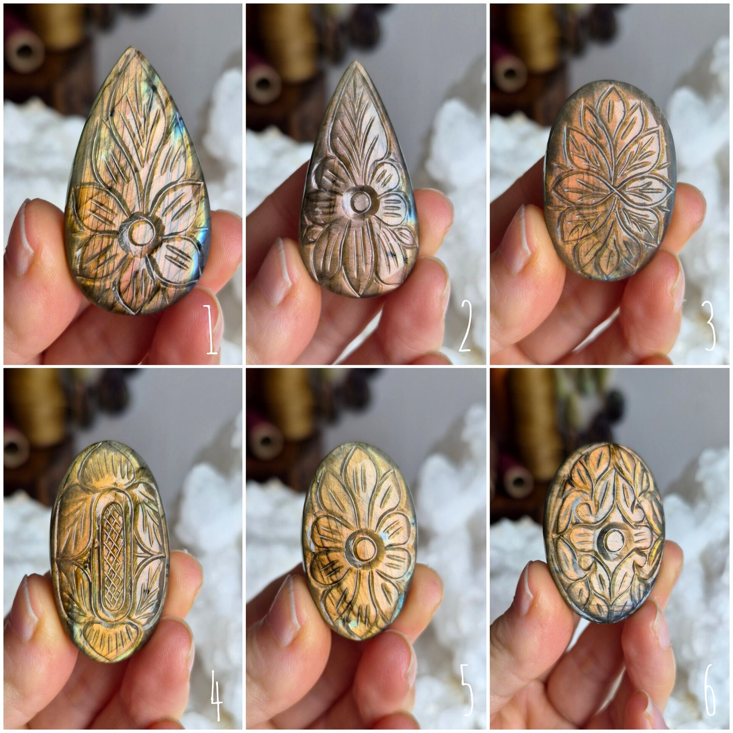 Labradorite Carved