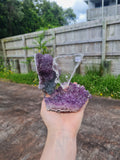 Amethyst Flower with Selenite Slab