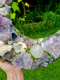 Hand Crafted Giant Amethyst Crystal Moon