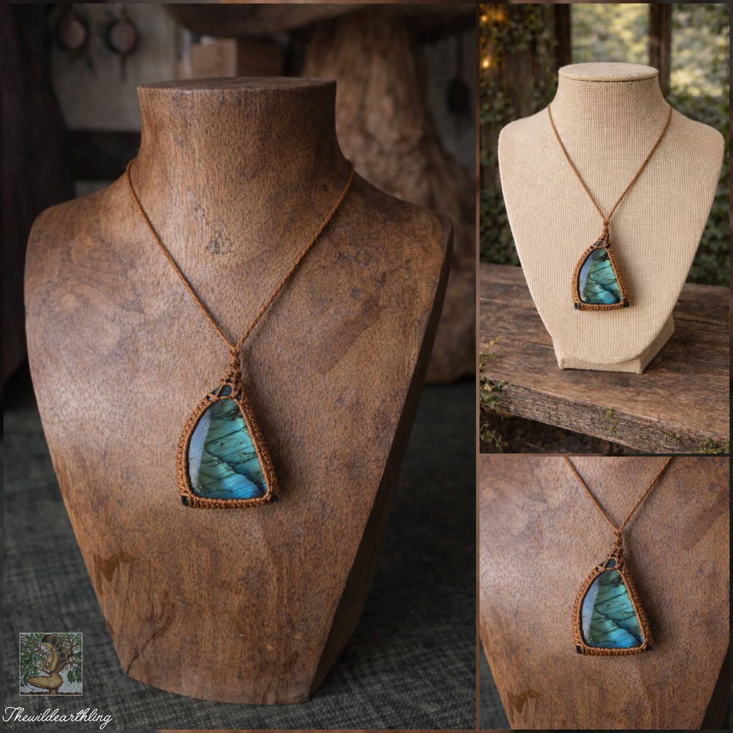 Labradorite Wrapped in Caramel