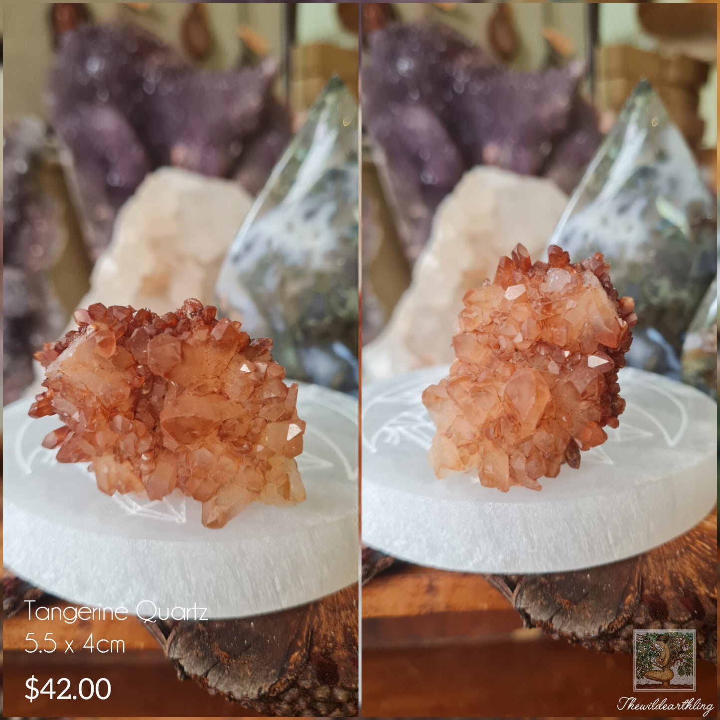 Tangerine Quartz Cluster