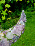 Hand Crafted Giant Amethyst Crystal Moon