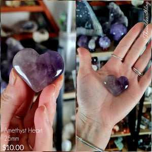 Amethyst Heart 25mm
