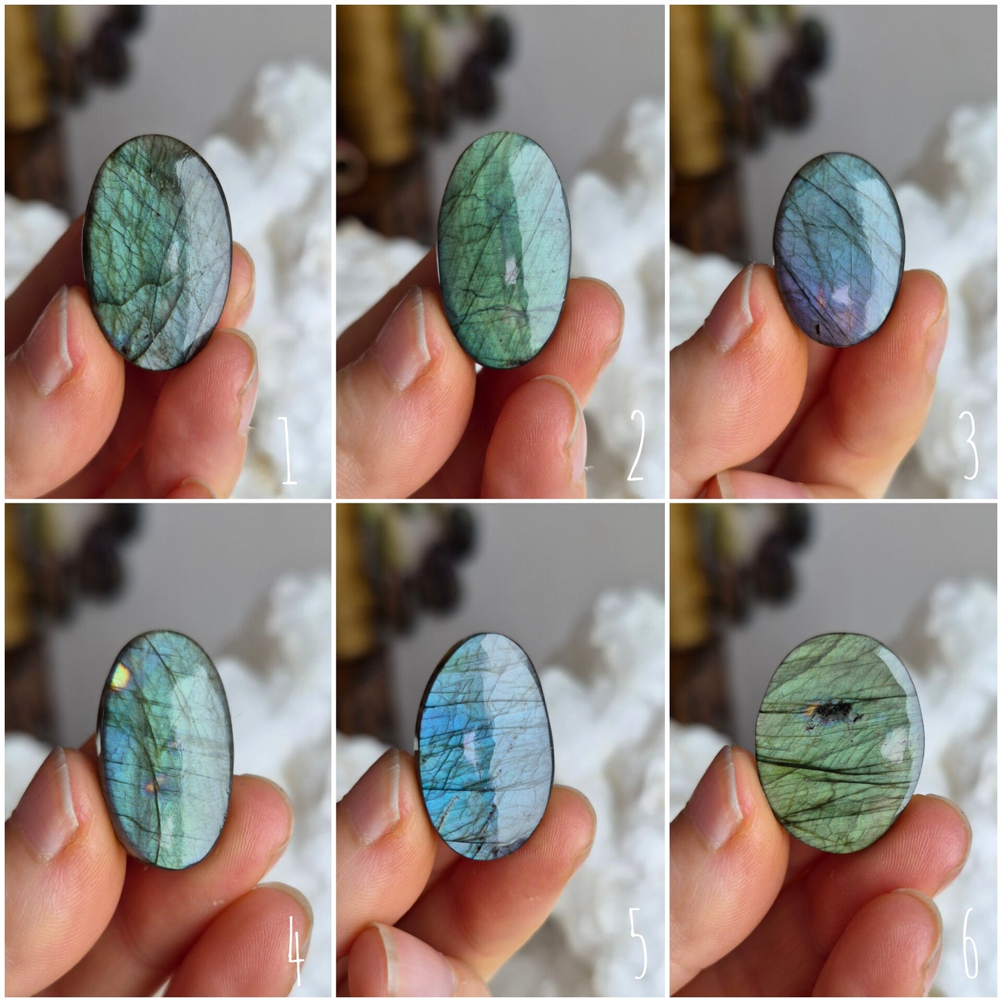 Labradorite Teal Oval