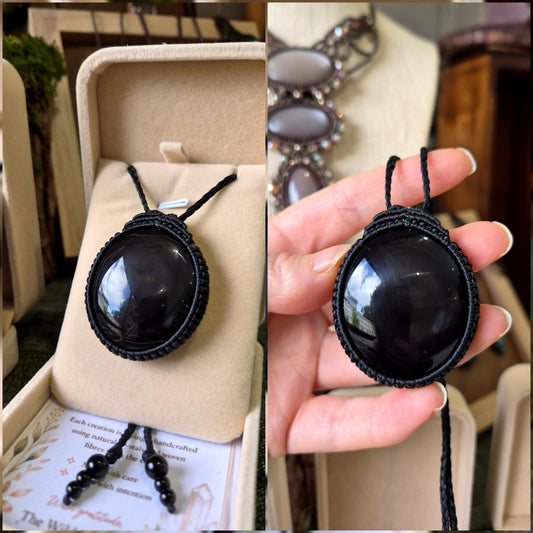Black Obsidian Wrapped in Black