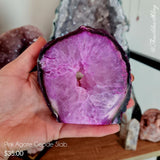 Pink Agate Geode Slab