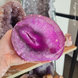 Pink Agate Geode Slab