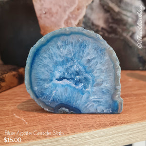 Blue Agate Geode Slab