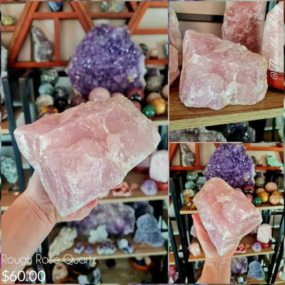 Large Raw Rose Quartz Chunk
