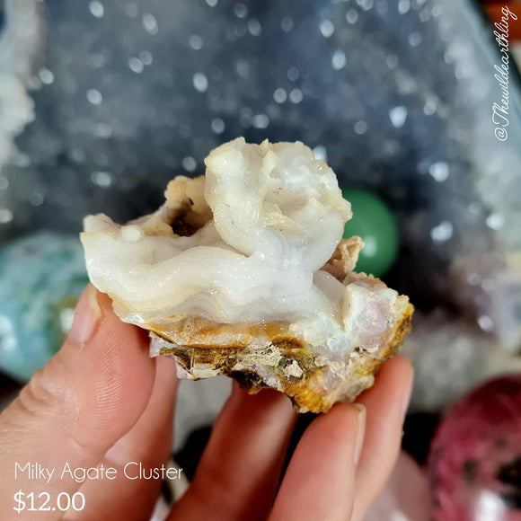 Milky Agate Cluster