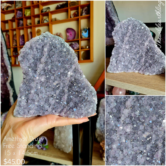 Amethyst Druzy Cluster Cut Base 150mm