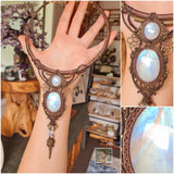 Moonstone Choker with Hanging Opalite