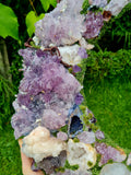 Hand Crafted Giant Amethyst Crystal Moon